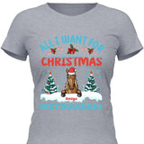 All I want for Christmas - Personalisierbares T-Shirt