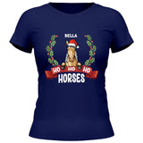 Ho Ho Ho Horses - Personalisierbares T-Shirt