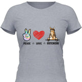 Peace Love Pferd - Personalisierbares T-Shirt