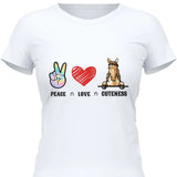 Peace Love Pferd - Personalisierbares T-Shirt