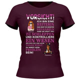 Vorsicht ich bin eine Reiterin - Personalisierbes T-Shirt