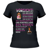 Vorsicht ich bin eine Reiterin - Personalisierbes T-Shirt