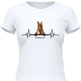 Herzschlag Pferd - Personalisierbares T-Shirt