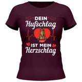 Dein Hufschlag ist mein Herzschlag - Personalisierbares T-Shirt