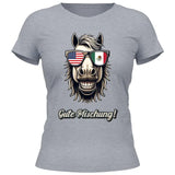 Pferd mit Flaggen Sonnenbrille - Personalisierbares T-Shirt