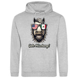Pferd mit Flaggen Sonnenbrille - Personalisierbarer Hoodie (Unisex)
