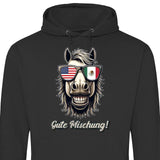 Pferd mit Flaggen Sonnenbrille - Personalisierbarer Hoodie (Unisex)