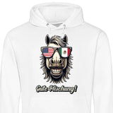 Pferd mit Flaggen Sonnenbrille - Personalisierbarer Hoodie (Unisex)