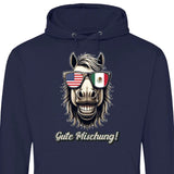 Pferd mit Flaggen Sonnenbrille - Personalisierbarer Hoodie (Unisex)
