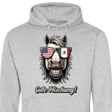 Pferd mit Flaggen Sonnenbrille - Personalisierbarer Hoodie (Unisex)