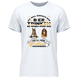 Bier trinken und bei meinem Pferd sein - Personalisierbares T-Shirt