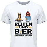 Reiten und Bier - Personalisierbares T-Shirt