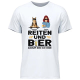 Reiten und Bier - Personalisierbares T-Shirt