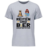 Reiten und Bier - Personalisierbares T-Shirt