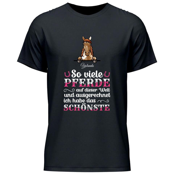 Das schönste Pferd - Personalisierbares T-Shirt