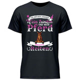 Wein trinken und Reiten - Personalisierbares T-Shirt