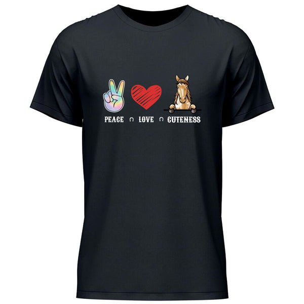 Peace Love Pferd - Personalisierbares T-Shirt