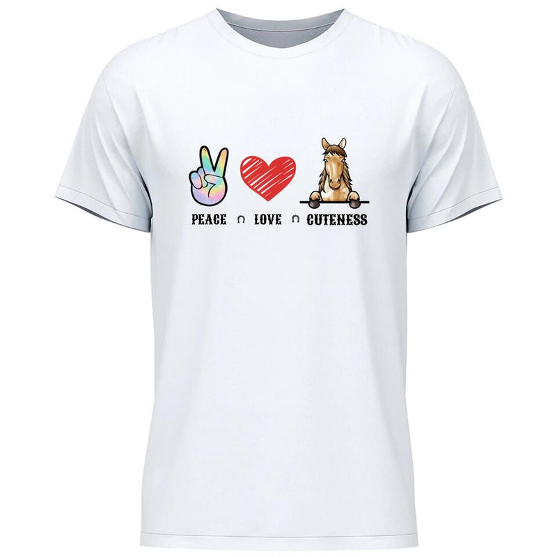 Peace Love Pferd - Personalisierbares T-Shirt