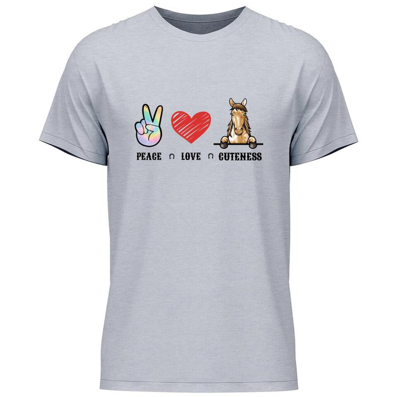 Peace Love Pferd - Personalisierbares T-Shirt