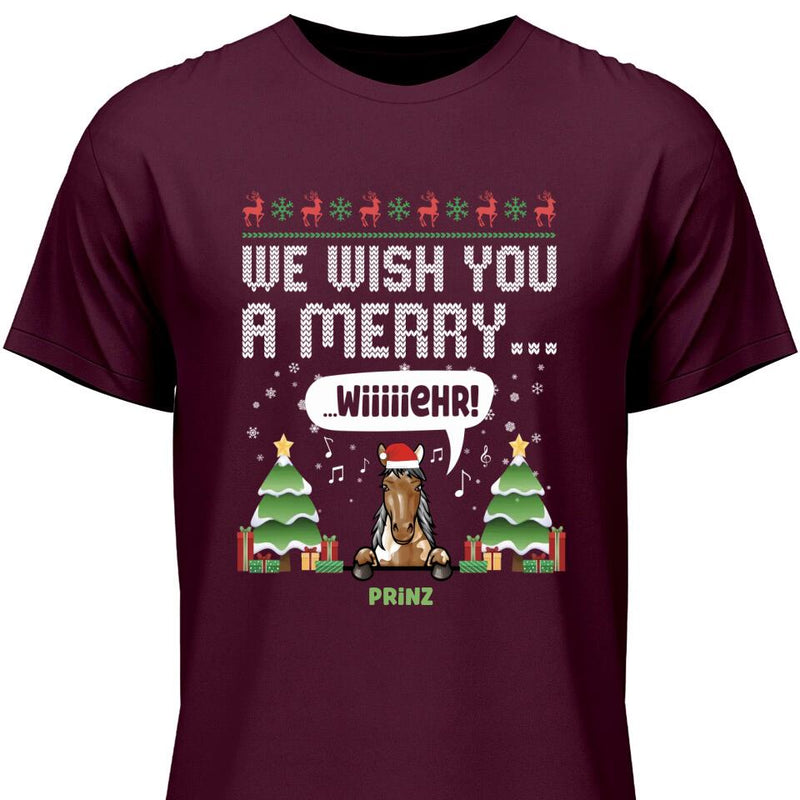 We wish you a merry wiiiiiehr - Personalisierbares T-Shirt