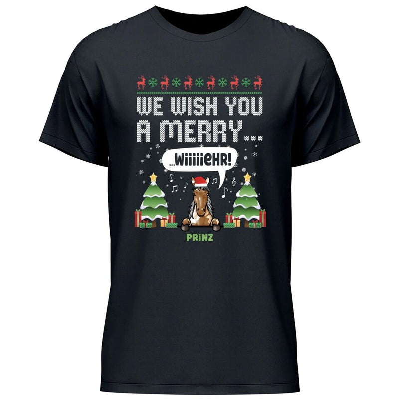 We wish you a merry wiiiiiehr - Personalisierbares T-Shirt