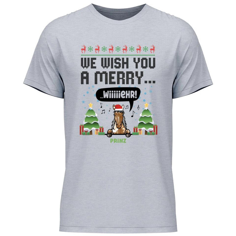 We wish you a merry wiiiiiehr - Personalisierbares T-Shirt