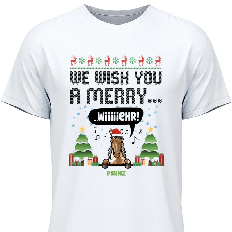 We wish you a merry wiiiiiehr - Personalisierbares T-Shirt