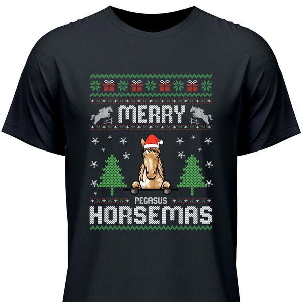 Merry Horsemas - Personalisierbares T-Shirt