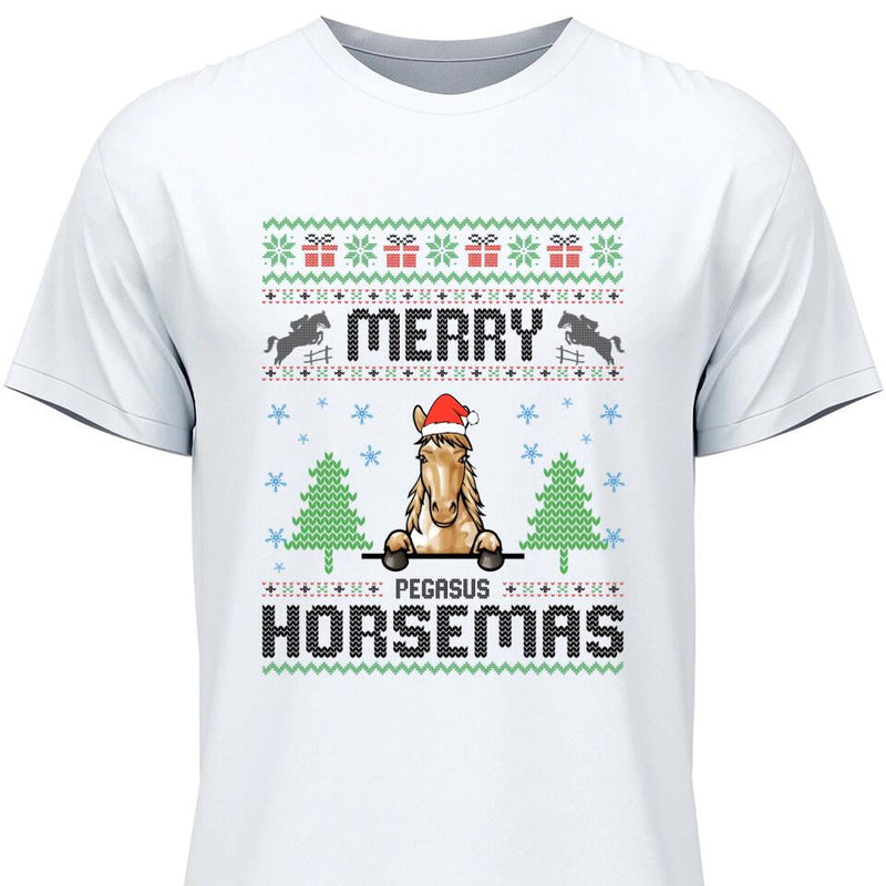 Merry Horsemas - Personalisierbares T-Shirt