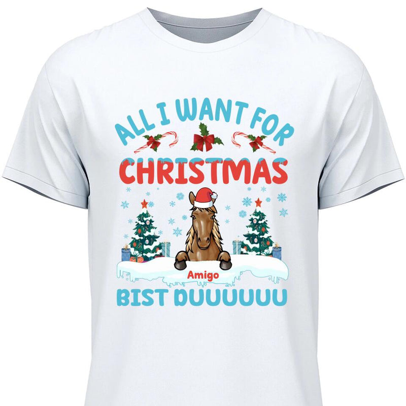 All I want for Christmas - Personalisierbares T-Shirt