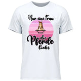 Frau die Pferde liebt - Personalisierbares T-Shirt