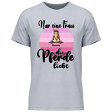 Frau die Pferde liebt - Personalisierbares T-Shirt