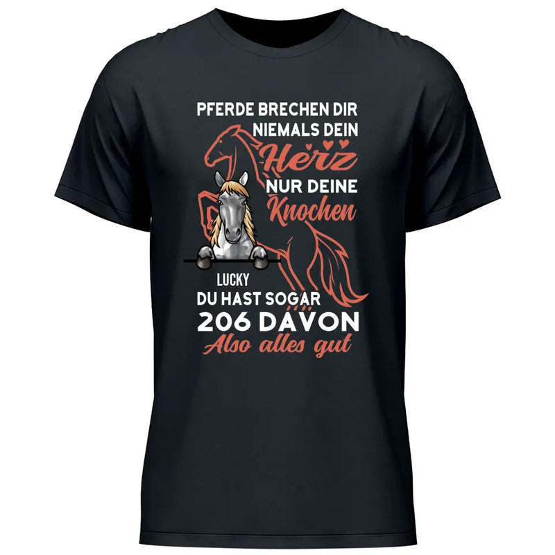 Pferde Herz brechen - Personalisierbares T-Shirt