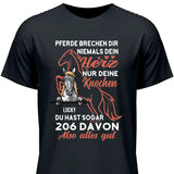 Pferde Herz brechen - Personalisierbares T-Shirt