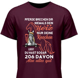 Pferde Herz brechen - Personalisierbares T-Shirt