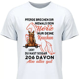 Pferde Herz brechen - Personalisierbares T-Shirt