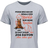 Pferde Herz brechen - Personalisierbares T-Shirt