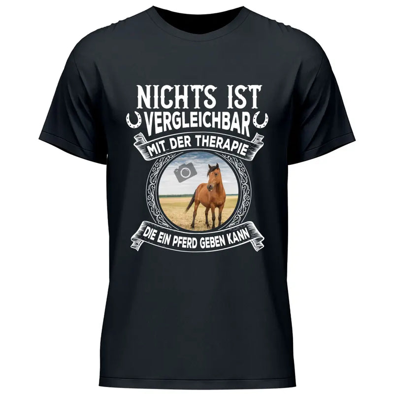 Pferde Therapie eigenes Foto - Personalisierbares T-Shirt