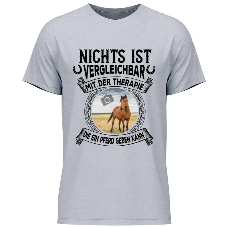 Pferde Therapie eigenes Foto - Personalisierbares T-Shirt