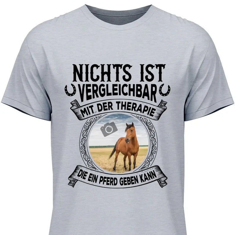 Pferde Therapie eigenes Foto - Personalisierbares T-Shirt