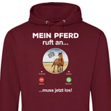 Mein Pferd ruft an Foto - Personalisierbarer Hoodie (Unisex)