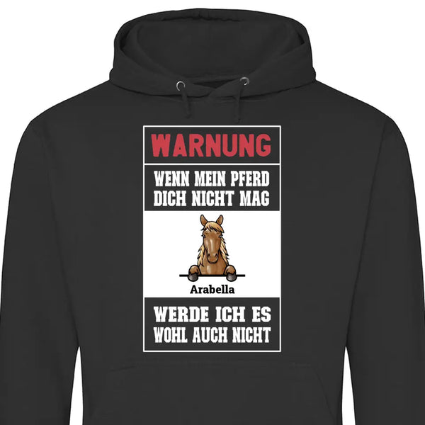 Warnung - Personalisierbarer Hoodie (Unisex)