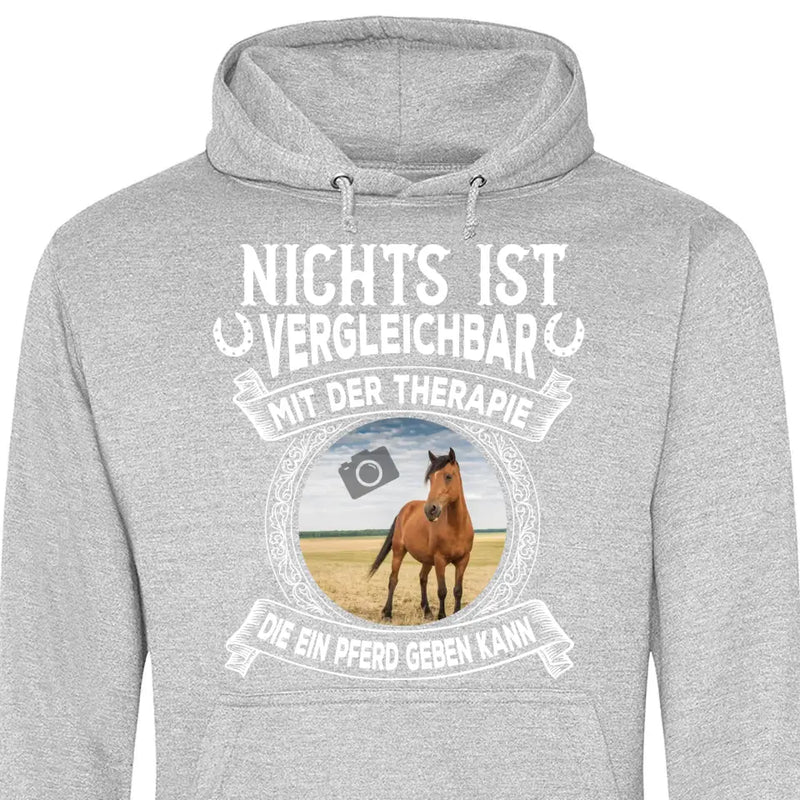 Pferde Therapie eigenes Foto - Personalisierbarer Hoodie (Unisex)