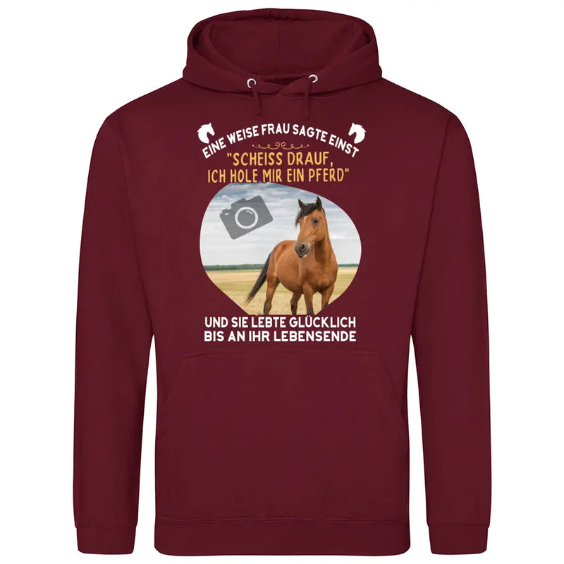 Weise Frau eigenes Foto - Personalisierbarer Hoodie (Unisex)