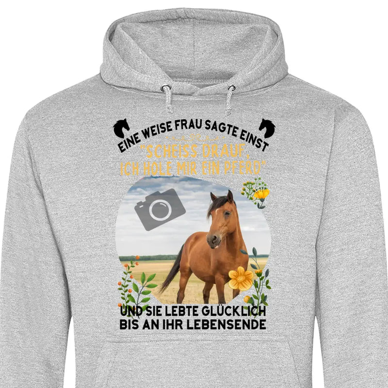 Weise Frau eigenes Foto - Personalisierbarer Hoodie (Unisex)