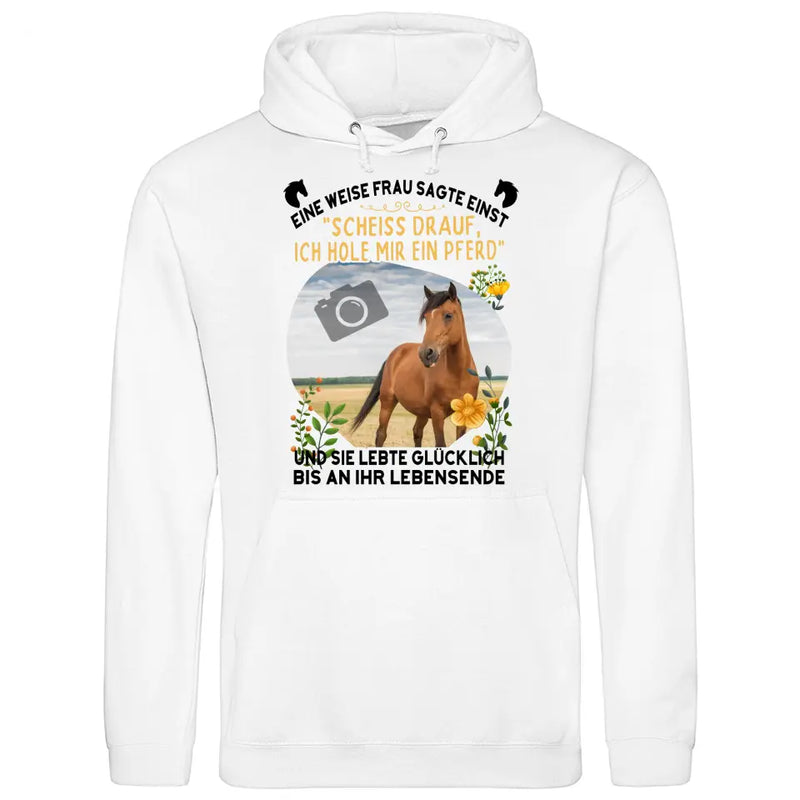 Weise Frau eigenes Foto - Personalisierbarer Hoodie (Unisex)