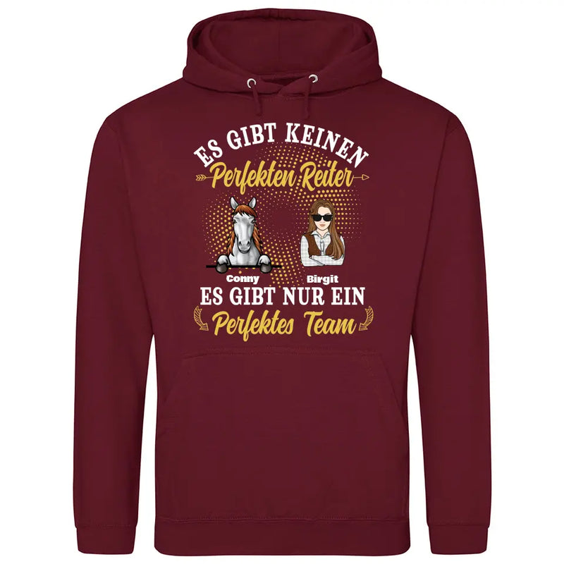 Perfektes Reiter Team - Personalisierbarer Hoodie (Unisex)