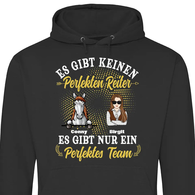 Perfektes Reiter Team - Personalisierbarer Hoodie (Unisex)