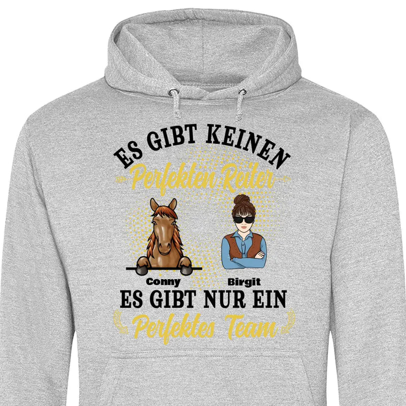 Perfektes Reiter Team - Personalisierbarer Hoodie (Unisex)