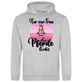 Frau die Pferde liebt - Personalisierbarer Hoodie (Unisex)